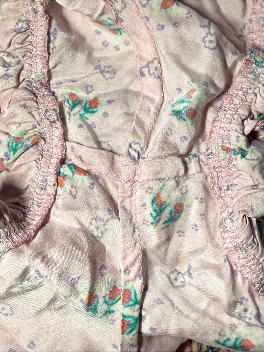 Love Shack Fancy x Morgan Lane Pink Floral Pajama Shorts Only Size Large - Picture 6 of 7